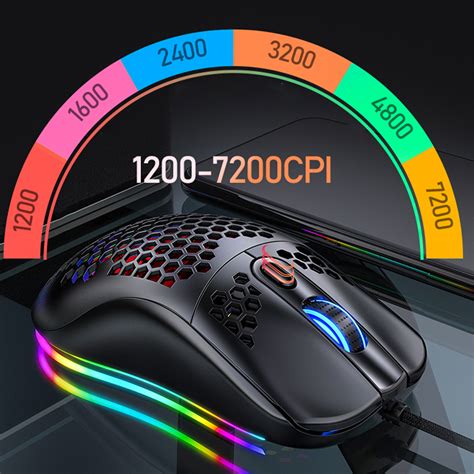 Yindiao G7 Wired Gaming Mouse 7200dpi Rgb Backlight Computer Mouse Hon