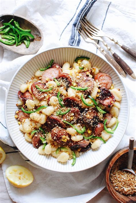 Thinly sliced and fried, the smokes sausage also makes a delicious breakfast meat to serve with eggs, french toast or pancakes. Summer Gnocchi with Corn and Smoked Sausage | Bev Cooks ...
