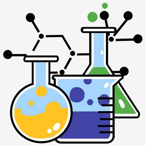 Vaso Químico Ilustración De Dibujos Animados Ilustración Química Equipo