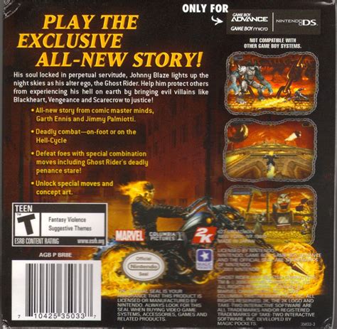 Ghost Rider 2007 Game Boy Advance Box Cover Art Mobygames