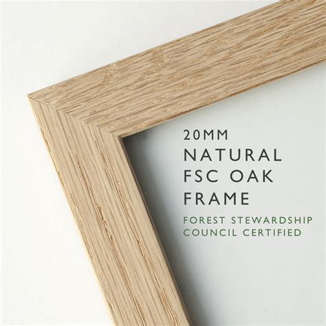 With a distressed wooden frame washed that exudes rustic charm, the photo frame accentuates the beauty of any picture you put in it. 70x20cm handmade fsc oak frame by the drifting bear co ...
