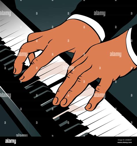 Piano Keyboard Fingers Stock Vector Images Alamy