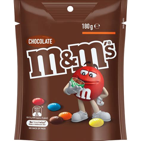 Mandms Milk Chocolate Snack And Share Bag 180g Woolworths