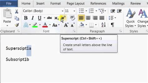 How To Make A Letter Or Number Superscript On Microsoft Word