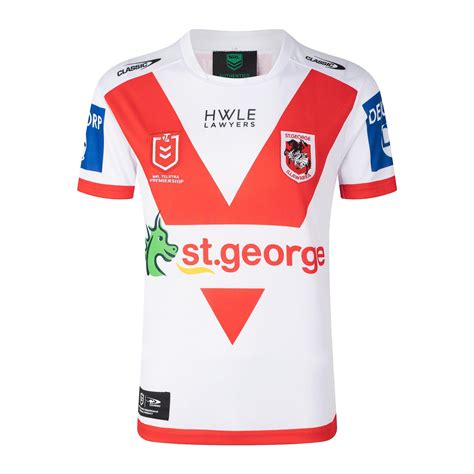 Classic St George Illawarra Dragons 2022 Nrl Rugby Mens Home Jersey Whitered £7995 Picclick Uk