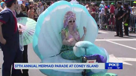 mermaid parade takes over coney island