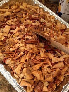 The original chex party mix isn't vegetarian or vegan, because it's made with worcestershire, which has anchovies in it. TEXAS TRASH (With images) | Chex mix recipes, Snack mix recipes, Snacks