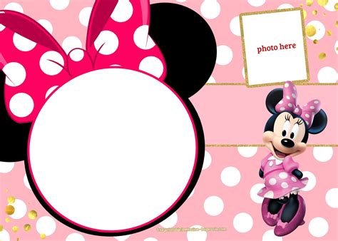 Minnie Mouse Head Invitation Template
