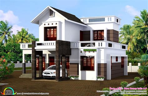 Simple 1524 Sq Ft House Plan Kerala Home Design And
