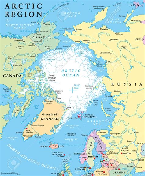 Arctic Ocean World Map