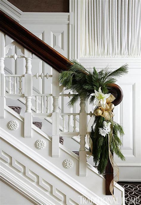 Explore unique lower level staircase designs. 40 Gorgeous Christmas Banister Decorating Ideas ...