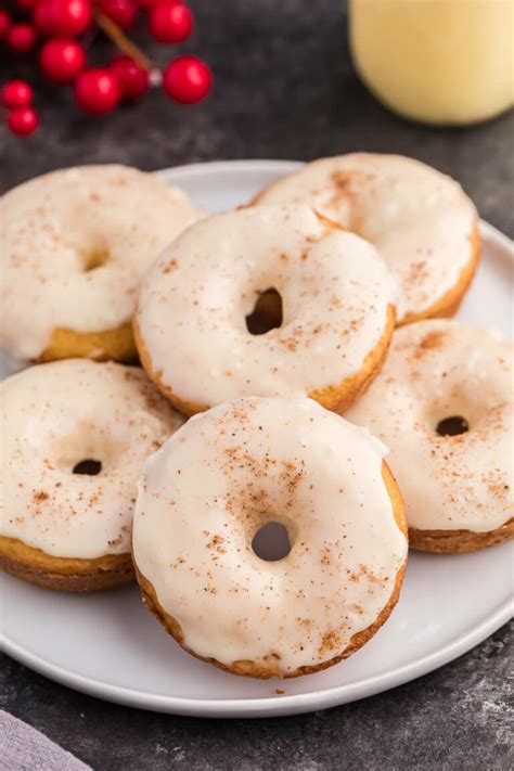 Easy Baked Eggnog Donuts Recipe Simply Stacie
