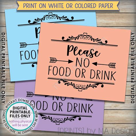 Please No Food Or Drink Sign No Food Sign Keep Food Out Etsy Australia
