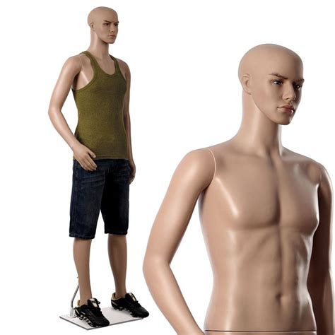 UBesGoo Female Male Full Body Realistic Mannequin Stores Display Man Dummy º Head Turns Dress