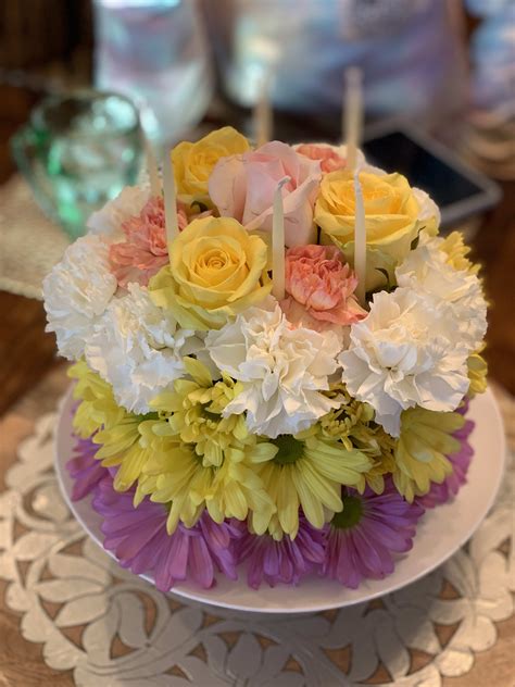 Birthday Cake Of Flowers In Lawrenceburg In Artistic Floral