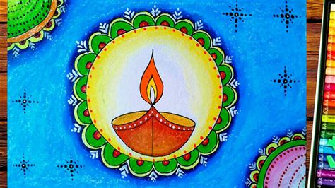 Rangoli Drawing For Diwali Diya Drawing Happy Diwali Youtube