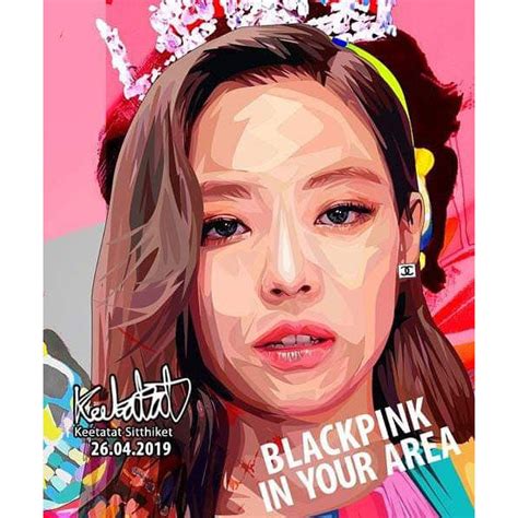 Blackpink Jennie Korea Pop Art Poster Wall Decoration Drawing