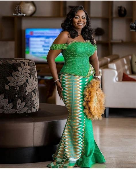 Elegant Kente Styles For Engagement In Ghana The Glossychic