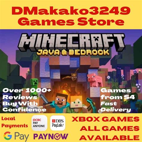 Redeem Minecraft Java Bedrock Edition Key Code Video Gaming Gaming Accessories Game Gift
