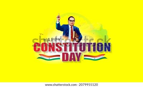Indian Constitution Day Samvidhan Divas Celebration Stock Illustration