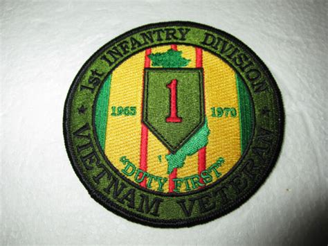 1st Infantry Division Vietnam Veteran Patch Ebay