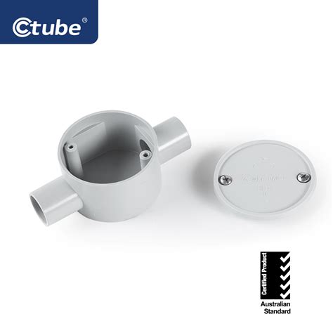 ctube 20 25mm 2 way shallow junction box
