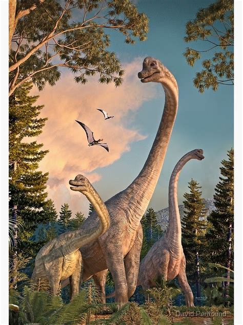 Brachiosaurus Walk Art Print By David Penfound Brachiosaurus