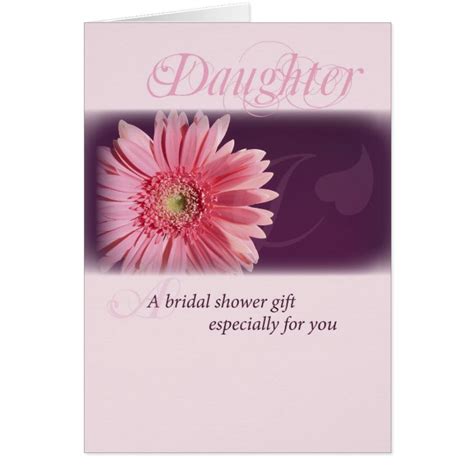 Daughter Bridal Shower Pink Daisy Card Zazzle