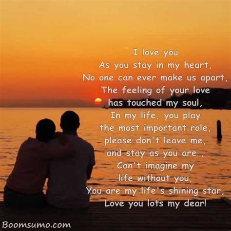 15 I Love You Poems Never Imagine My Life Without You Stay My Love