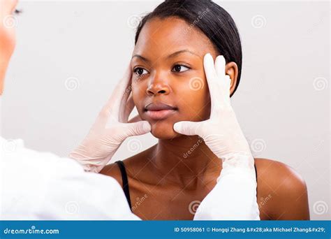 Doctor Skin Check Stock Image Image Of Ethnicity Beauty 50958061