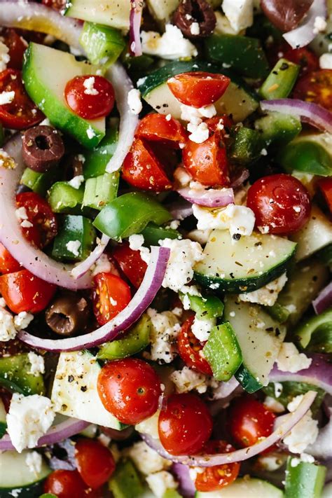 Greek Salad The Classic Recipe Downshiftology Greek Salad Recipes