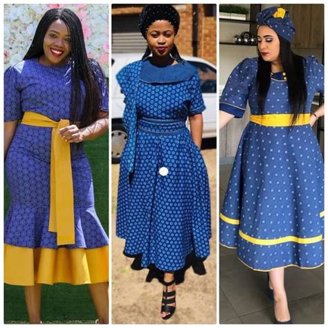 Modern Sotho Shweshwe Dresses Designs 2020 Styles 2d