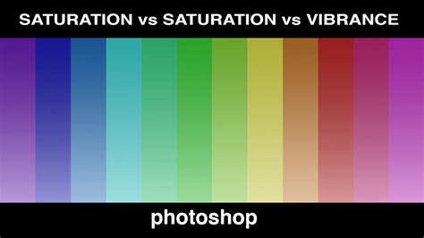 Saturation Vs Vibrance Vs Saturation In Photoshop Youtube