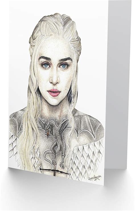 Amazon Wayne Maguire Tattooed Mother Dragons Daenerys Inked Ikon Greetings Card グリーティングカード