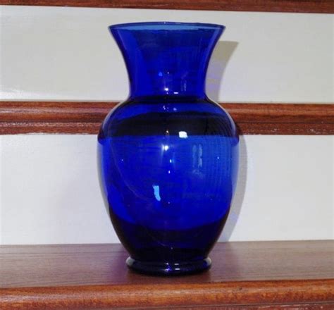 11 Cobalt Blue Crystal Vase Urn Large Heavy 11 Tall By Glasspalace