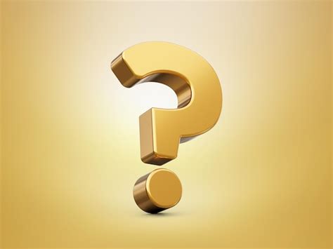 Premium Photo Gold Question Mark Isolated On Golden Background With