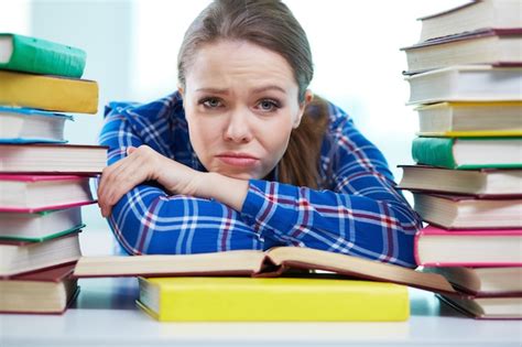 Depressed Student Before An Exam Photo Free Download