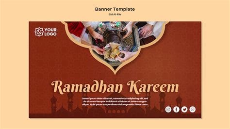 Free Psd Horizontal Banner For Ramadhan Kareem