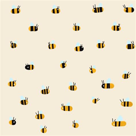 Bees Flying Around Cute Patterns Wallpaper Phone Wallpaper Patterns