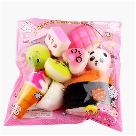 Squishy Kawaii Squishies Slow Rising Mini Squish 20pcs Squeeze Bread Antistress Toys 30s8328