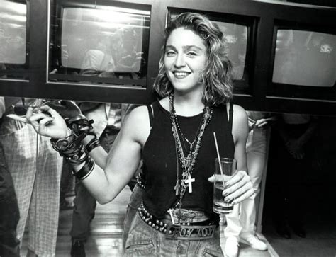 Madonna Photographed By David Mcgough At The Opening Of Video Club Private Eyes In New York City
