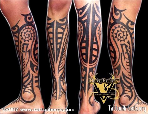 Depending on the design, the chest, upper arm, upper back, forearm, and lower leg seem to be the most popular placements of tribal tattoos. Pin Lower Leg Tribal Tattoo Artistsorg on Pinterest | Tatuaggi