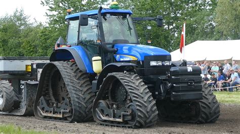 New Holland Tm155 W Tracks Pulling The Heavy Sledge At Aabybro Pulling