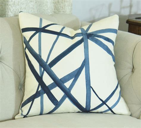 Kelly Wearstler Channels Pillow Cover Blue And Ivory Periwinkle And