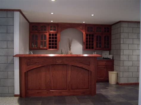 Classic Oak Bar Portable Bar Custom Bar Kitchen Cabinetry Custom