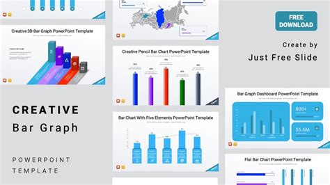 Free Creative Bar Graph Powerpoint Template 7 Slides Just Free Slide