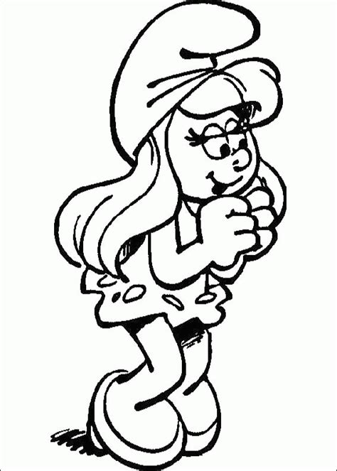 Coloring pages printable for kids best of smurf. Smurfette coloring page