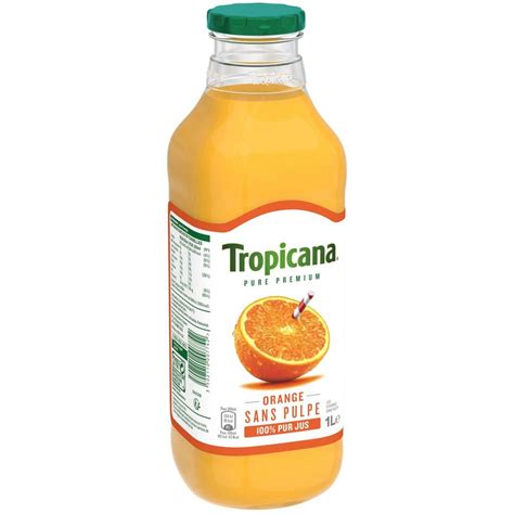 Tropicana Tropicana Pure Premium Jus Dorange Du Brésil Sans Pulpe 1l