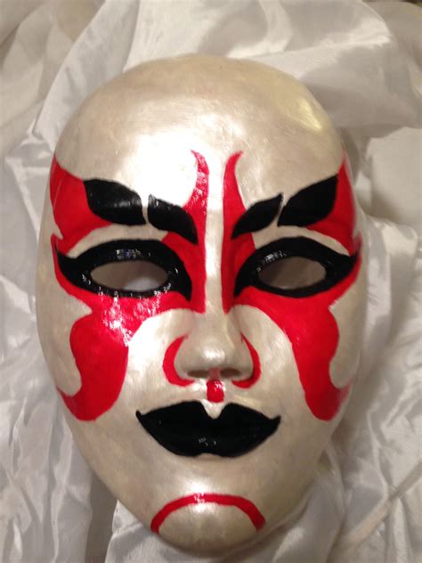 Handmade Kabuki Theatre Mask Face Painting Designs Historical Art