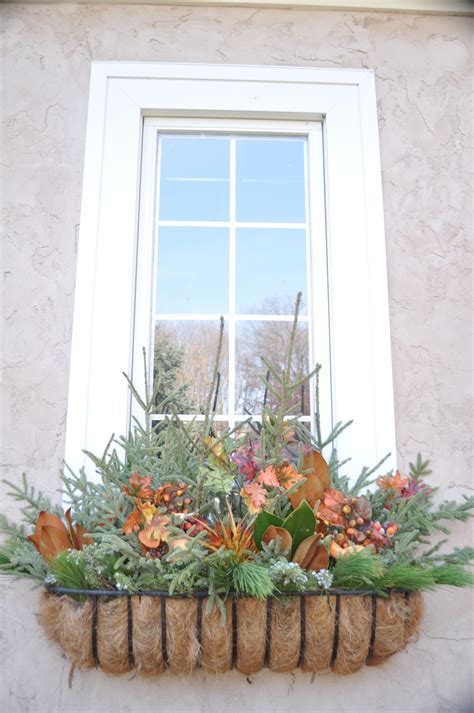 Fall Window Box Would Be Easy To Change Into Winter Fall Window Boxes